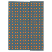 Записная книжка Paper-Oh Quadro B5 / Линейка Серый на Оранжевом (9781439790588)