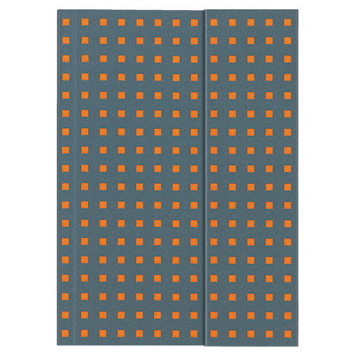 Записная книжка Paper-Oh Quadro B5 / Линейка Серый на Оранжевом (9781439790588)
