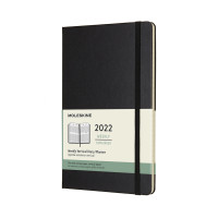 Еженедельник Moleskine Вертикальный 2022 средний / Черный (8056420856101)