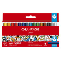 Пастель Воскова Акварельна Caran d'Ache School Line Картонний бокс, 15 кольорів 7502.715