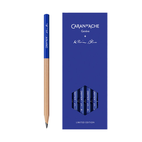 Набор Caran d'Ache Klein Blue HB Картонный бокс, 4 графитовых карандаша (7630002344609)