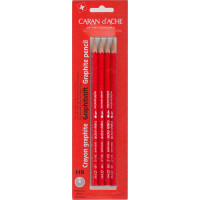 Набор Карандашей Caran d'Ache Edelweiss Красный HB, 4 шт. (7610186433726)