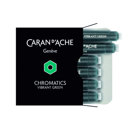 Набор чернильных картриджей Caran d`Ache Chromatics (6 шт) / Зеленый (7630002329910)
