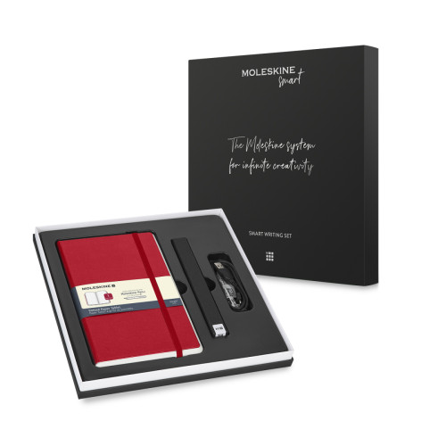 Набір Moleskine Smart Writing Set Ellipse (Smart Pen + Paper Tablet Лінійка Червоний) SWSAB31F201