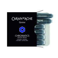 Набір чорнильних картриджів Caran d`Ache Chromatics (6 шт) / Синій (7630002329880)