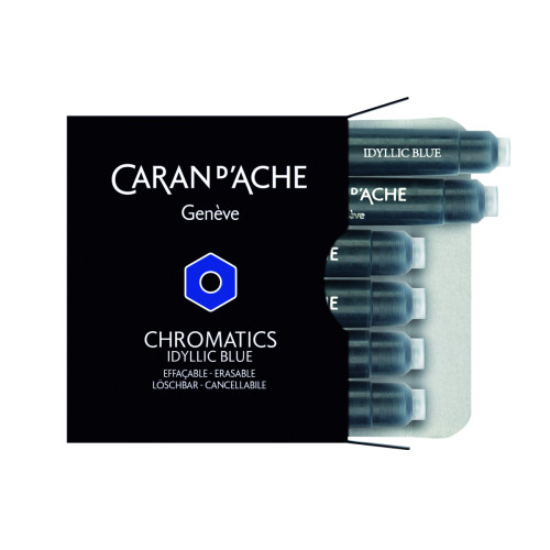 Набор чернильных картриджей Caran d`Ache Chromatics (6 шт) / Синий (7630002329880)