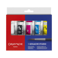 Набір Фарб Caran d'Ache Gouache Studio Картонний бокс, 5 кольорів по 21 мл (7610186131318)