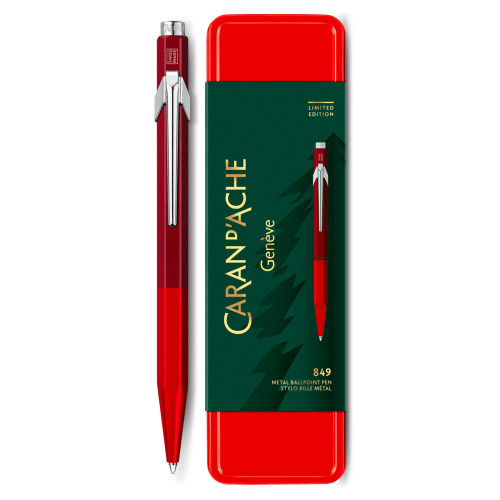 Ручка Caran d'Ache 849 Wonder Forest Красная + пенал (CC0849.121)