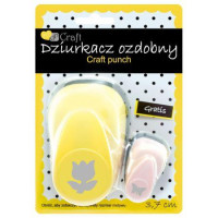 Дирокол фігурний 2в1 (3,7см + 1,6см) тюльпан + метелик 