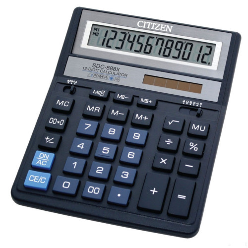 Калькулятор бухгалтерский Citizen 12-разрядный (SDC-888 XBL)
