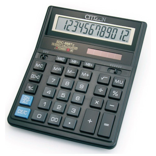 Калькулятор бухгалтерский Citizen 12-разрядный (SDC-888TII)