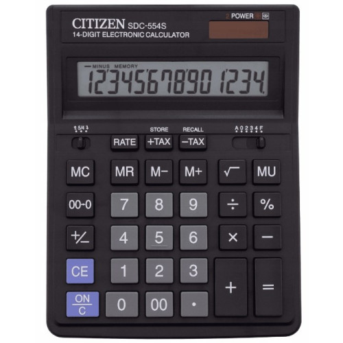 Калькулятор электронный Citizen 14-разрядный (SDC-554S)