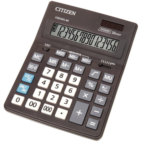Калькулятор бухгалтерский Citizen 16-разрядный (CDB-1601-BK)