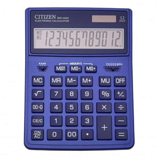 Калькулятор Citizen 12-разрядный SDC444-NV синий