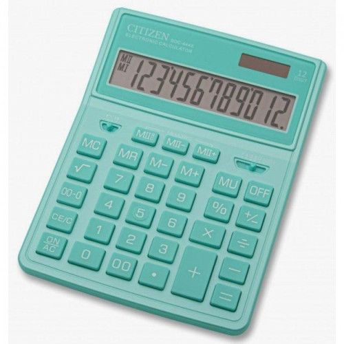 Калькулятор бухгалтерский Citizen 12 разрядный зеленый SDC-444X-GN