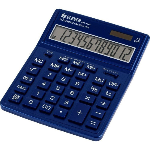 Калькулятор настольный Eleven SDC-444X-NV, 12 разрядов, темно-синий