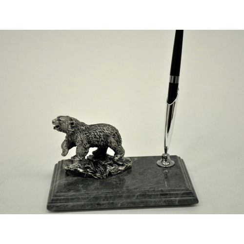 Настольный набор для руководителя Penstand, мраморный (Фигура медведя и ручка) 6130