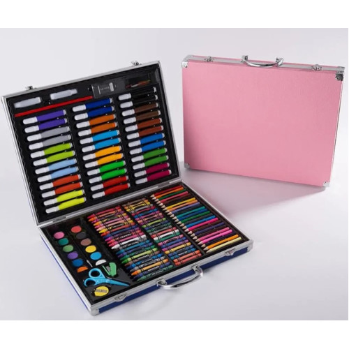 Набір для малювання 150 предметів для дитячої творчості Antares (в рожевому кольорі)