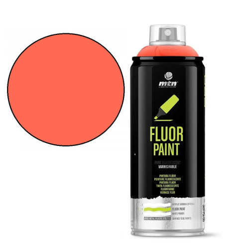 Аэрозольная краска флуоресцентная MONTANA PRO Fluor Paint R-602 400 мл Красный, EX014PR0602