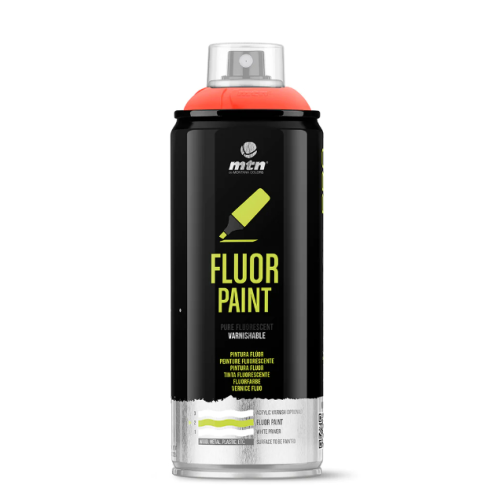 Аерозольна фарба флуоресцентна MONTANA PRO Fluor Paint R-602 400 мл Червоний, EX014PR0602