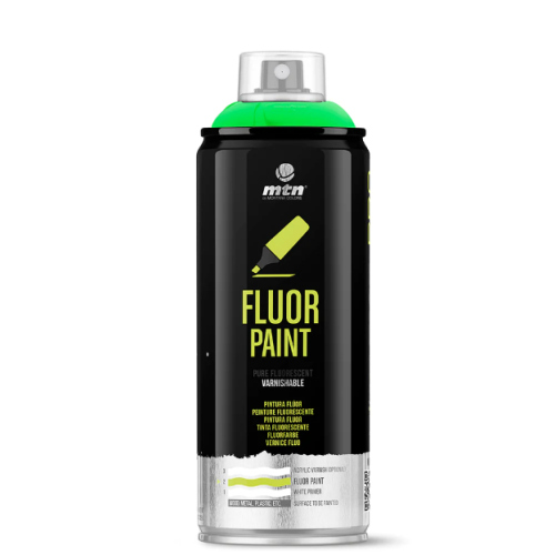 Аерозольна фарба флуоресцентна MONTANA PRO Fluor Paint R-604 400 мл Зелений, EX014PR0604