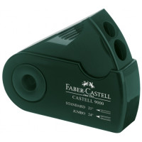 Двойная точилка Faber-Castell Sleeve Castell 9000 с контейнером зеленая, 582800