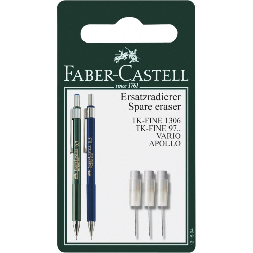 Набір змінних гумкою до механічного олівця Faber-Castell TK-Fine 3 шт., 131594