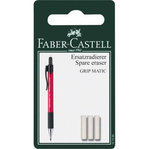Набор сменных ластиков к механическому карандашу Faber-Castell GRIP Matic 3 шт., 131595