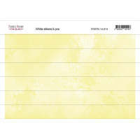 Набір наклейок (стікерів) 6 шт, Watercolor light yellow №14-014 Акварель Світло-Жовтий