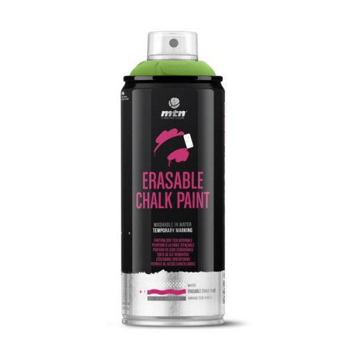 Аэрозольная краска на меловый основе MONTANA PRO Erasable Chalk Paint WB 400 мл, зеленый, EX014PC6018W