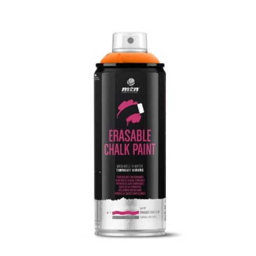 Аэрозольная краска на меловый основе MONTANA PRO Erasable Chalk Paint WB 400 мл, оранж. EX014PC2004W