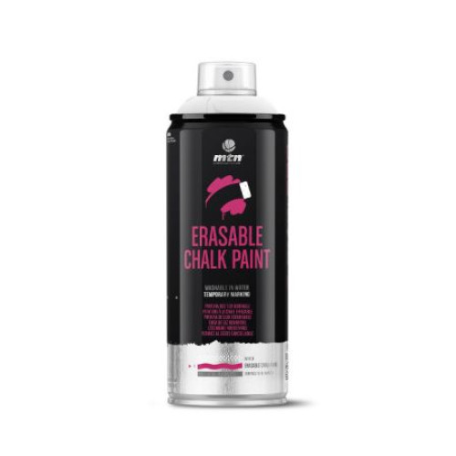 Аэрозольная краска на меловый основе MONTANA PRO Erasable Chalk Paint WB 400 мл, фуксия, EX014PC4010W