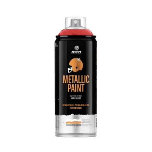 Аэрозольная краска MONTANA PRO Metallic Paint R-3032 400 мл Красный, EX014PR3032