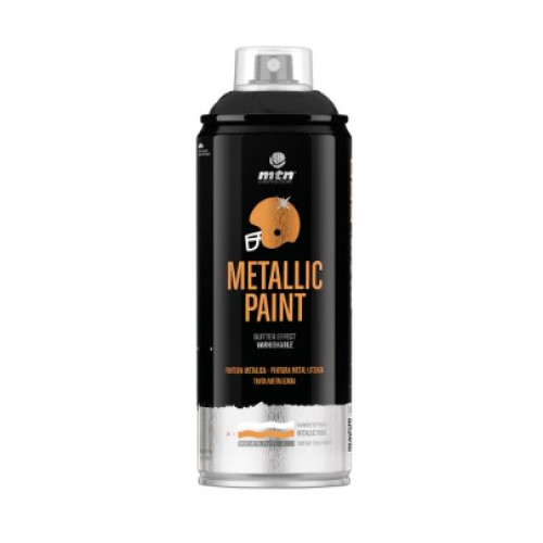 Аэрозольная краска MONTANA PRO Metallic Paint R-9011 400 мл Черный, EX014PR9011