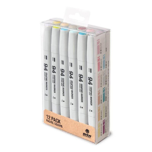 Набор маркеров MONTANA 94 Graphic Marker 12 шт., пастельные цвета, SPRO011503