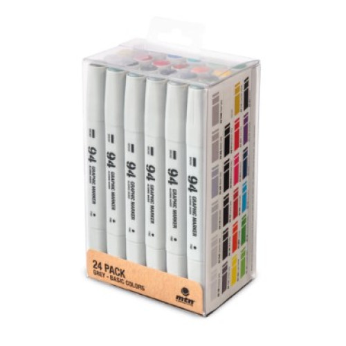 Набор маркеров MONTANA 94 Graphic Marker 24 шт., базовые и серые цвета, SPRO011504