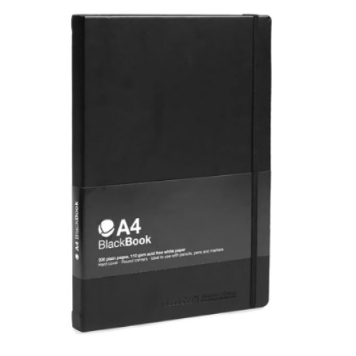 Скетчбук А4 MONTANA BlackBook на резинке, 100 л. (110 г-м2), бумага белая, SPLI0105002