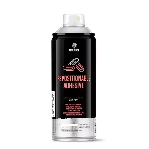 Аерозольна фарба-клей, що переміщується MONTANA PRO Repositionable Adhesive 400 мл, EX014PR1086