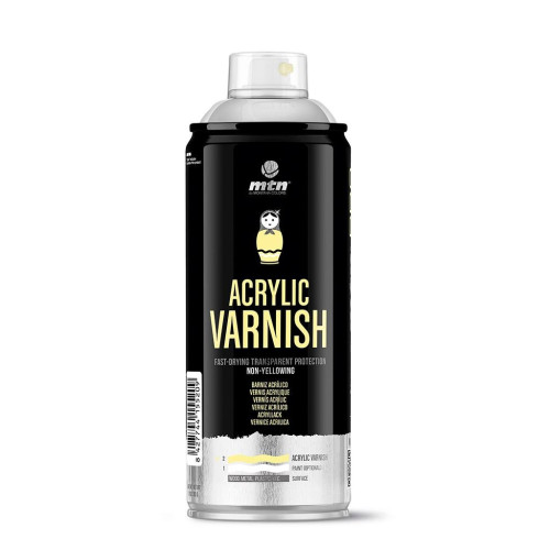 Аерозольний лак MONTANA PRO Varnish Acrylic Satinado R-909 400 мл, EX014PR0909