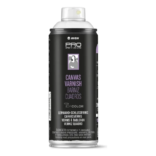 Аерозольний лак MONTANA PRO Varnish Cuadros Satinado R-1077 400 мл, EX014PR1077