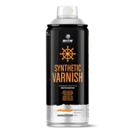 Аэрозольный лак MONTANA PRO Varnish Sintetico Satinado R-904 400 мл, EX014PR0904