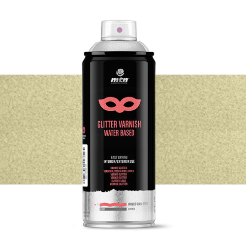 Аэрозольный лак с глиттер-эффектом MONTANA PRO Glitter Varnish 400 мл Золотой, EX014PG009W