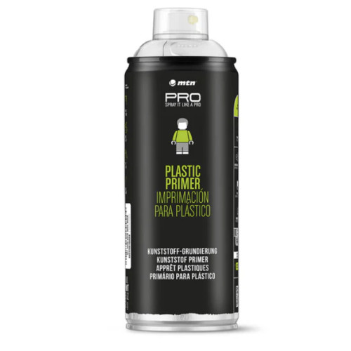 Аерозольний праймер MONTANA PRO Plastic для обробки пластик. поверхонь 400 мл, EX014PR0914