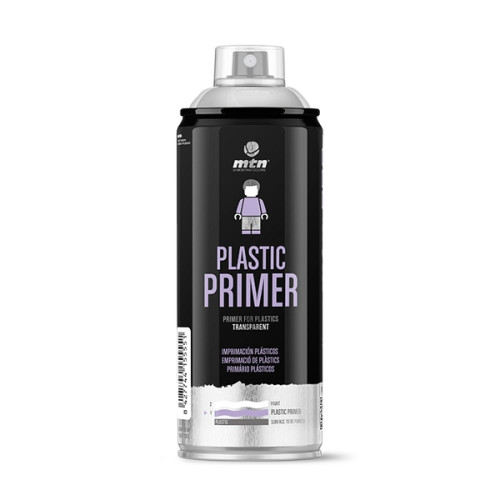 Аерозольний праймер MONTANA PRO Plastic для обробки пластик. поверхонь 400 мл, EX014PR0914