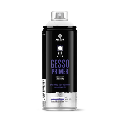 Аерозольний праймер універсальний MONTANA PRO Gesso для обробки різних поверхонь 400 мл, EX014PR0500