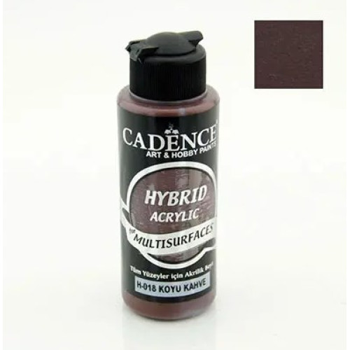 Акриловая краска для всех поверхностей Hybrid Acrylic Cadence №18, 120 мл, Dark Brown Темно-коричневая