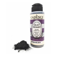Пудра оксамитова перламутрова флок Velvet Powder Shimmer Cadence, 120 мл, Black Чорний