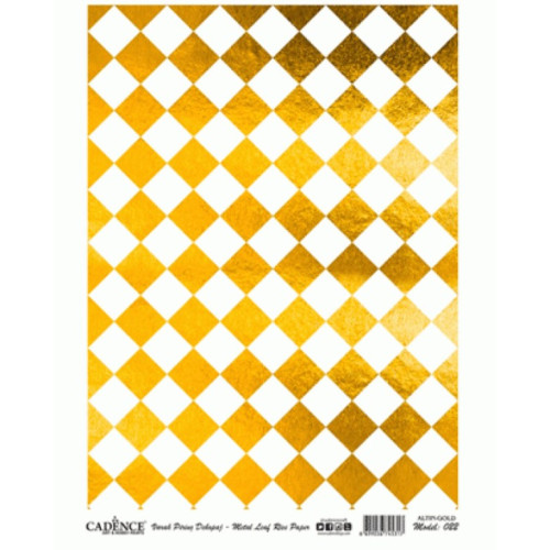 Декупажні картки з позолотою на рисовому папері Metel Leaf Gold Rise Cadence, Золото, А-022