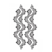 Мереживний чорний трансфер Water Application Lace Transfer Cadence Black, 17х25 см, DT-012B