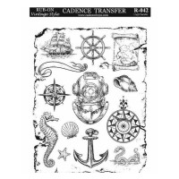 Натирання чорний вінтаж Rub On Transfers Blac Vintage Cadence, 17х25 см, R-042